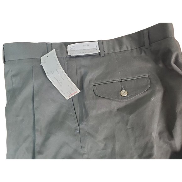 L.L. Bean Men's Dress Pants Size 42W Inseam 34 Gray Cotton - Picture 3 of 4